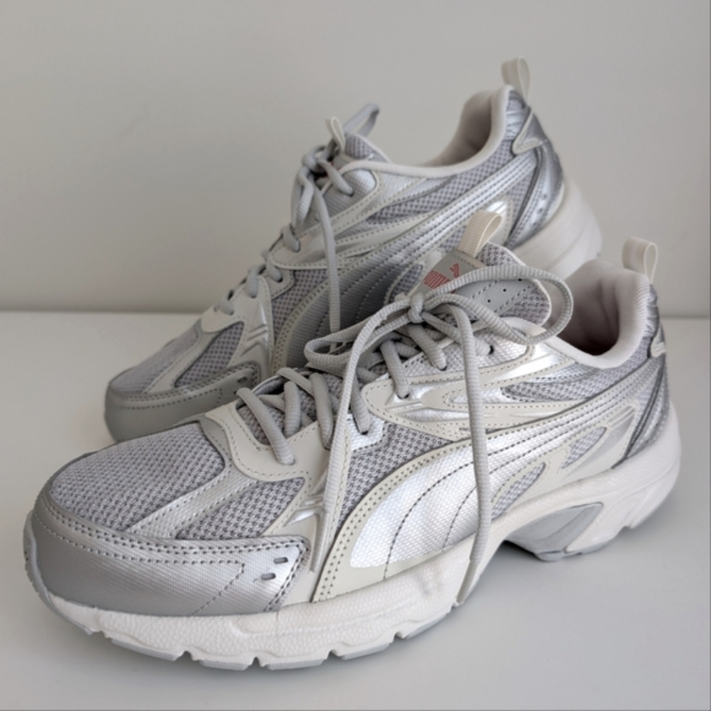 NEW PUMA Milenio Tech Men's Sneakers Size 11.5 Silver Gray Millennium Inspired